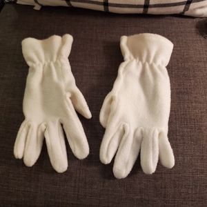 Girls White Gloves Size L/XL